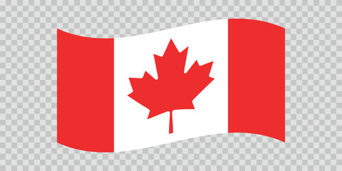 Flag of Canada. Canadian national symbol in official colors. Template icon. Abstract vector background.