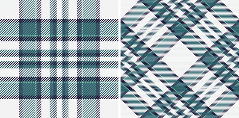 Elegant teal and white plaid patterns, perfect for textile design, apparel, or website backgrounds.