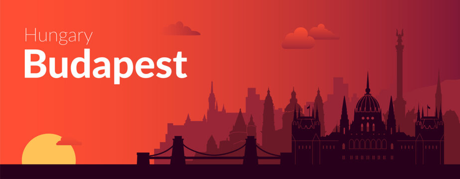The breathtaking Sunset Skyline of Budapest, Hungary is truly a sight to behold at dusk