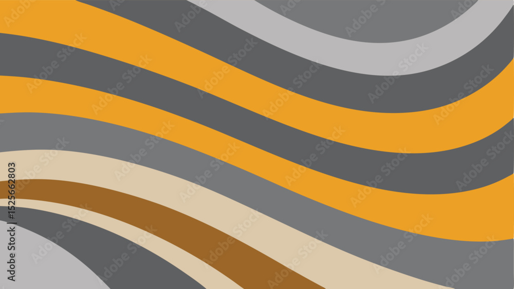 Poster abstract wavy lines in earth tones seamlessly designed for various design projects