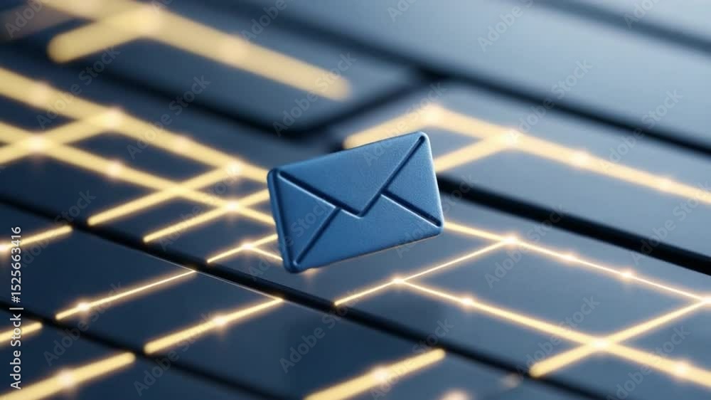 Poster digital communication: the sleek digital image showcases a captivating perspective on email technolo