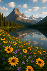 This high-resolution landscape captures the breathtaking beauty of untouched nature in a calm and serene setting. 