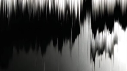 Monochrome black and white vertical glitch effect creating an abstract futuristic digital distortion look.  - Powered by Adobe
