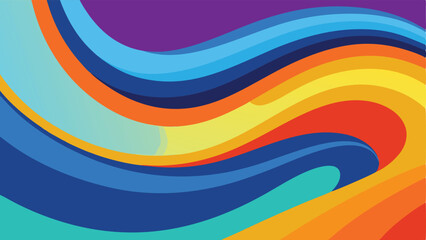 Abstract colorful wavy lines forming dynamic pattern suitable for various design projects