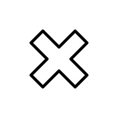 close, cancel button UI icon vector