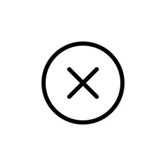 close, cancel button UI icon vector