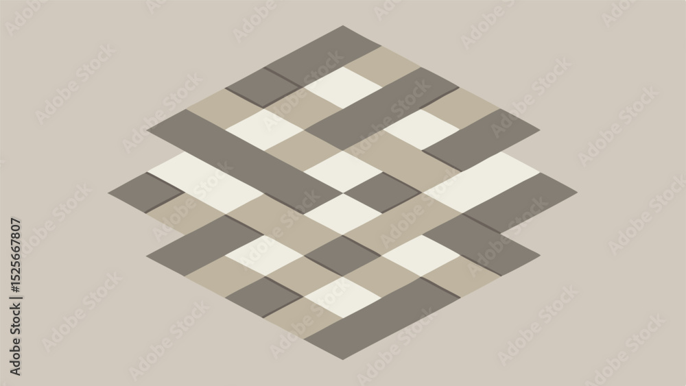 Poster geometric weaved pattern abstract design with neutral tones for modern backgrounds