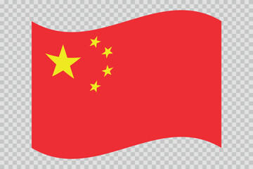 Flag of China. Chinese national symbol in official colors. Template icon. Abstract vector background.