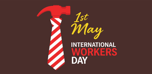 Obraz premium Happy Workers day or international Labor day concept background. labor day and may day celebration design.