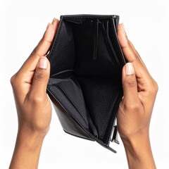 Naklejka premium Empty wallet symbolizing financial hardship, revealing the challenges of economic difficulties