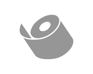 Stylish gray roll icon, perfect for minimalist designs. Represents simplicity, consumption, or the passage of time.  Ideal for websites, apps, or presentations needing a clean, modern aesthetic.