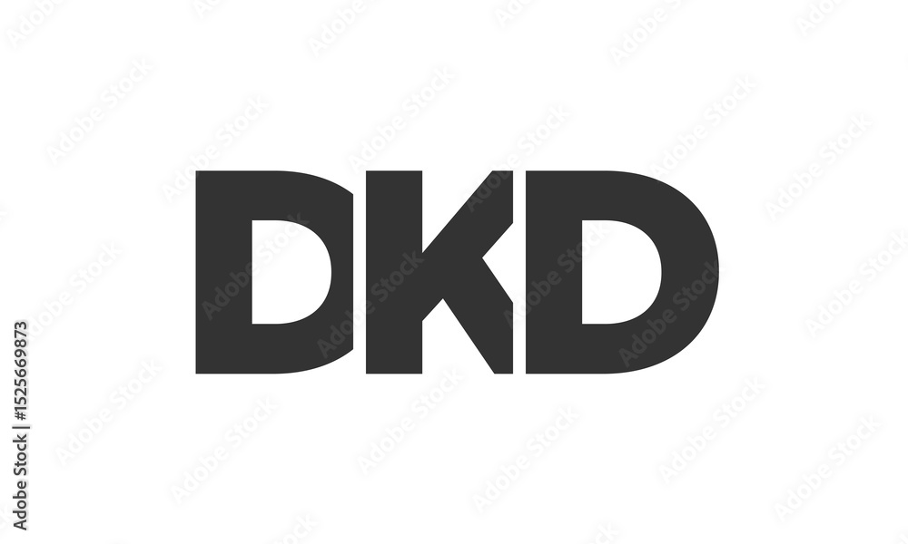 Fototapete dkd logo design template with strong and modern bold text. initial based vector logotype featuring s