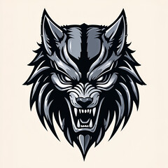 Obraz premium Majestic Predator Badge Wolf Symbol Predatory Beast Logo Vector Illustration