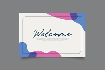 Fototapeta premium welcome card template cover design