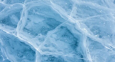 Obraz premium Cracked ice texture surface background cold frozen