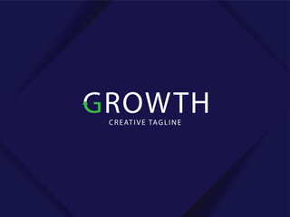 Modern growth logo design wordmark. graphic vector template. Symbol, icon, creative