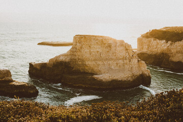rocks and sea