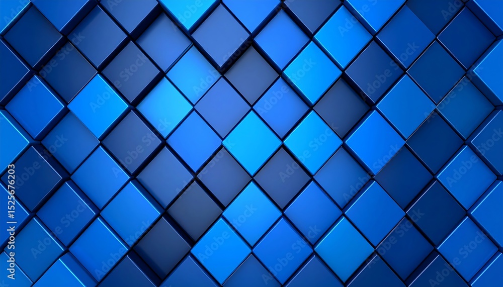 Poster abstract geometric pattern of interlocking squares