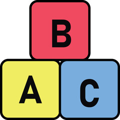 Back to School, Cartoon Illustration of a School