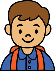 Obraz premium Back to School, Cartoon Illustration of a School