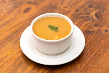 Traditional dish from Boyaca - Mazamorra Chiquita, soup with corn.