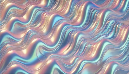 Fototapeta premium Abstract Pastel Iridescent Wavy Liquid Texture Background