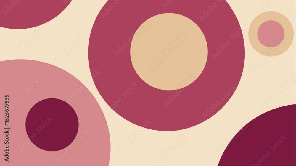 Poster abstract composition of overlapping circles with various shades on transparent background