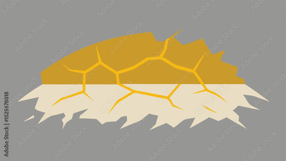 Poster abstract cracked design element with transparency suitable for creative projects