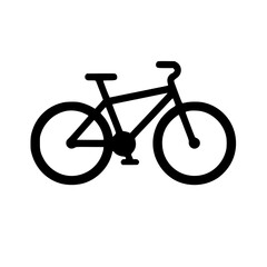 Fototapeta premium Minimalist Black Silhouette SVG of Bicycle – Clean Transport Vector Clipart