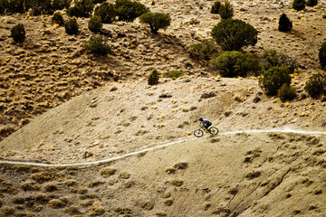 Mountain Bike riding a trail