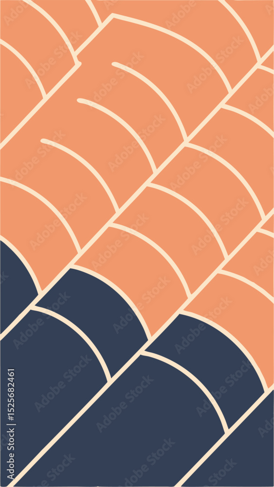 Poster abstract geometric pattern in earthy tones with transparency suitable for various design projects