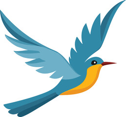 Obraz premium vector illustration of a blue bird