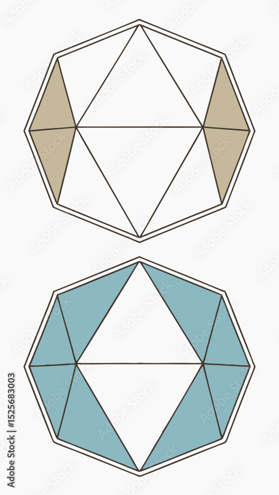 Aufkleber abstract geometric shapes vector illustration with minimalist style and transparency