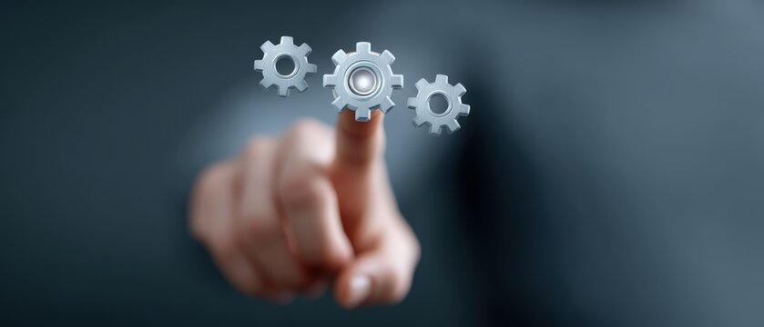 Automation progress business strategy office environment digital interaction close-up viewpoint conceptual technology