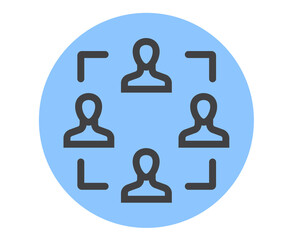 Teamwork cooperation business project start up icons isolated set. Vector flat graphic design illustration 