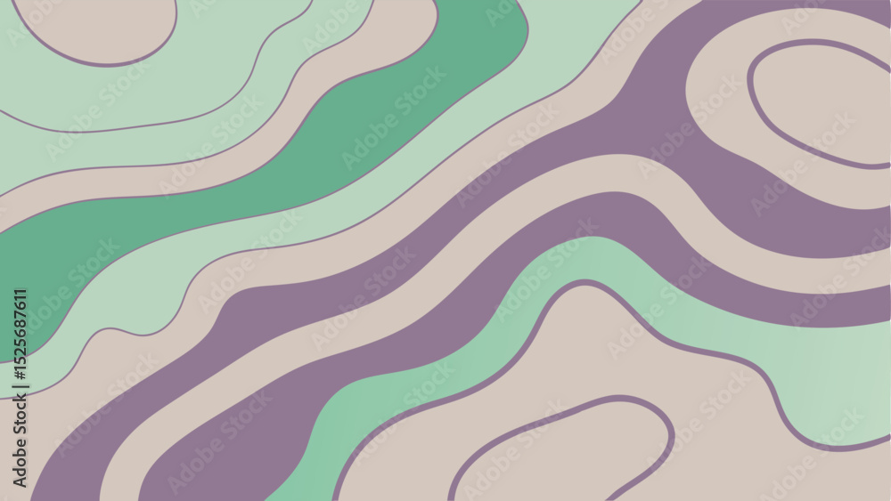 Poster abstract retro wavy lines background in pastel colors design with transparency