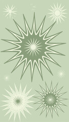 Obraz premium Abstract starburst designs with transparent background suitable for various design projects