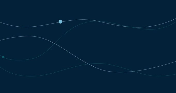 Cartoon smart geometric lines with circles background isolated. Video business explainer style with motion design dynamic abstract geometry moving elements animation good for business presentation.