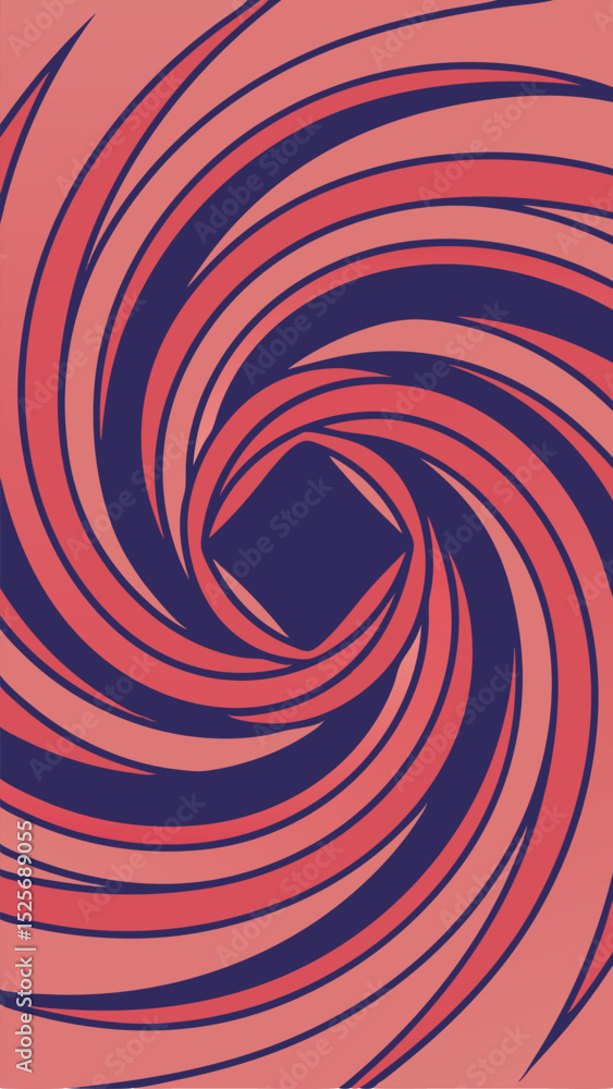Poster abstract swirls in red and blue color scheme suitable for various design concepts
