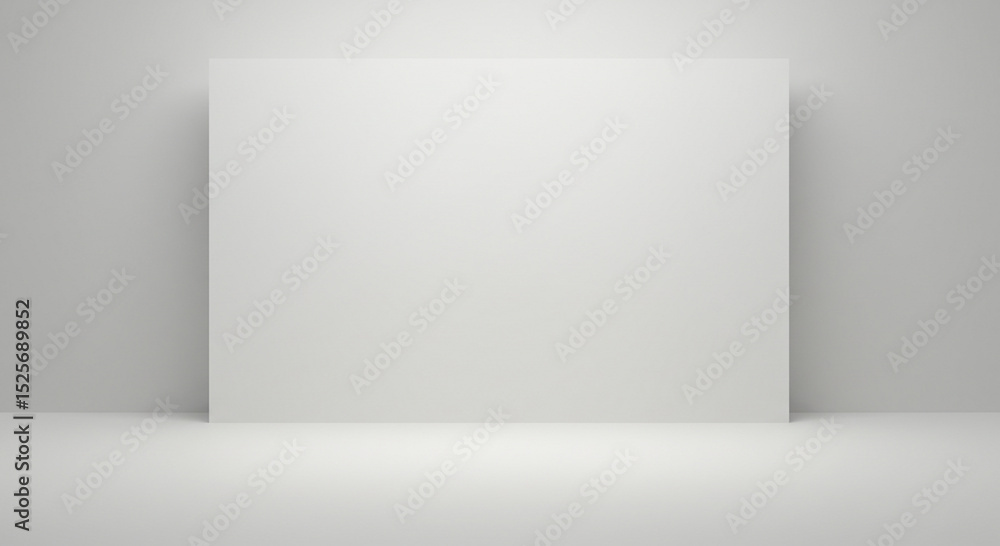 Aufkleber minimalist studio scene with empty white surface for display or mockup