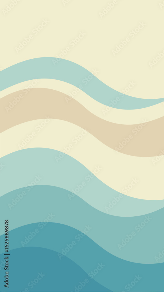 Poster abstract wavy background with calm colors suitable for modern design and graphics