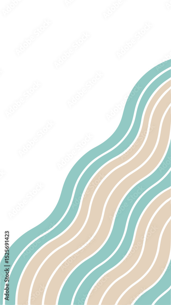 Poster abstract wavy pattern in pastel colors with transparency suitable for various design projects