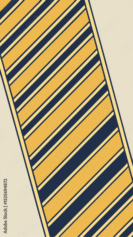 Poster geometric abstract design with diagonal stripes and complementary color palette