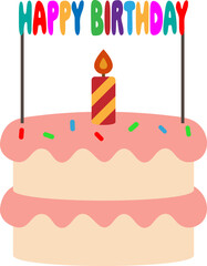 생일 축하 케이크 일러스트