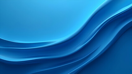 Abstract Flat Blue Surface with Wave Lines