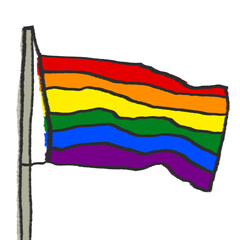 Hand-Drawn Rainbow Pride Flag