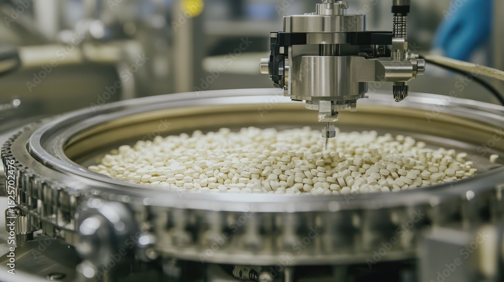 Poster tablet counting machine with digital interface for automated pharma packaging