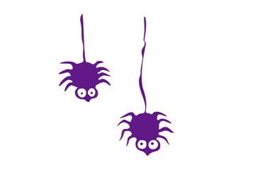 クモの手描きシルエットイラスト