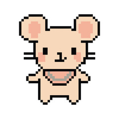Pixel art cute Kawaii  mouse