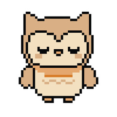 Pixel art cute Kawaii owl